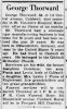 George Thorward - Obituary
