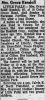 Grace W. Zeliff - Obituary