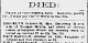 Ella Johnson - Death Announcement