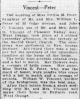 John C. Vincent, Ottilia Peter - Marriage Article John C. Vincent, Ottilia Peter - Marriage Article