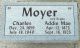Charles Moyer, Adda M. Evans - Headstone