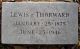 Lewis Thorward - Headstone